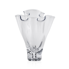 clear vase with tapered top