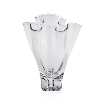 clear vase with tapered top