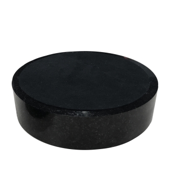 5" round black granite base