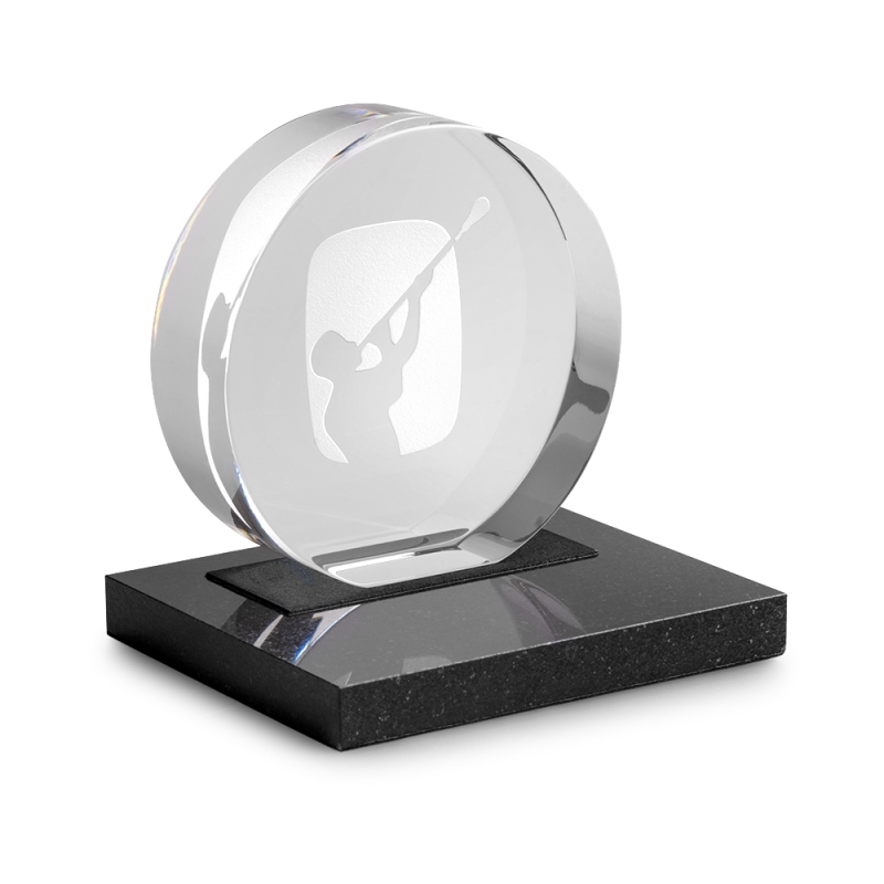 Little Joe piece displayed on black granite base