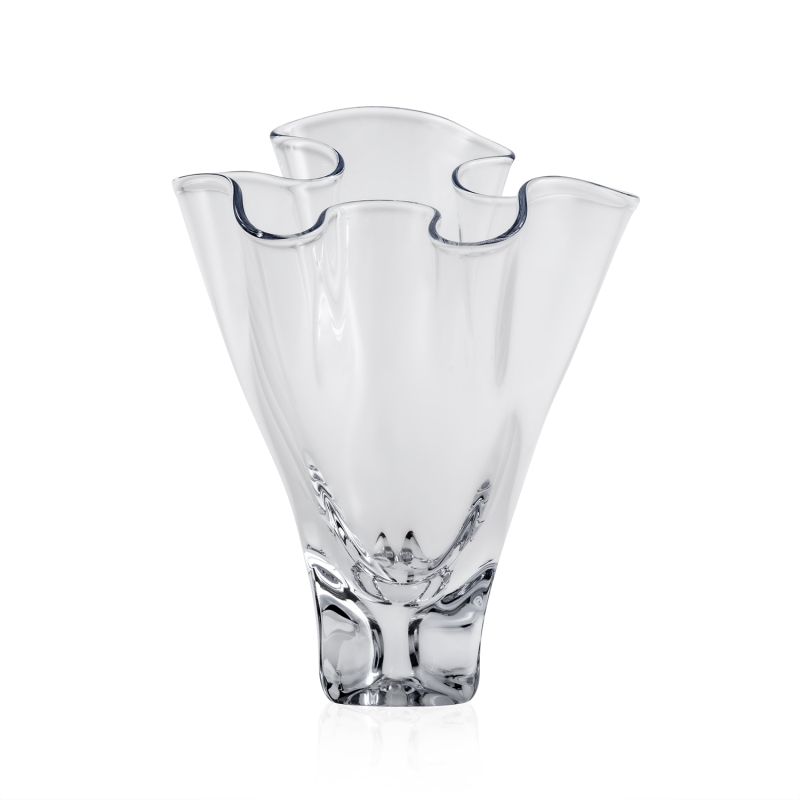 clear vase with tapered top