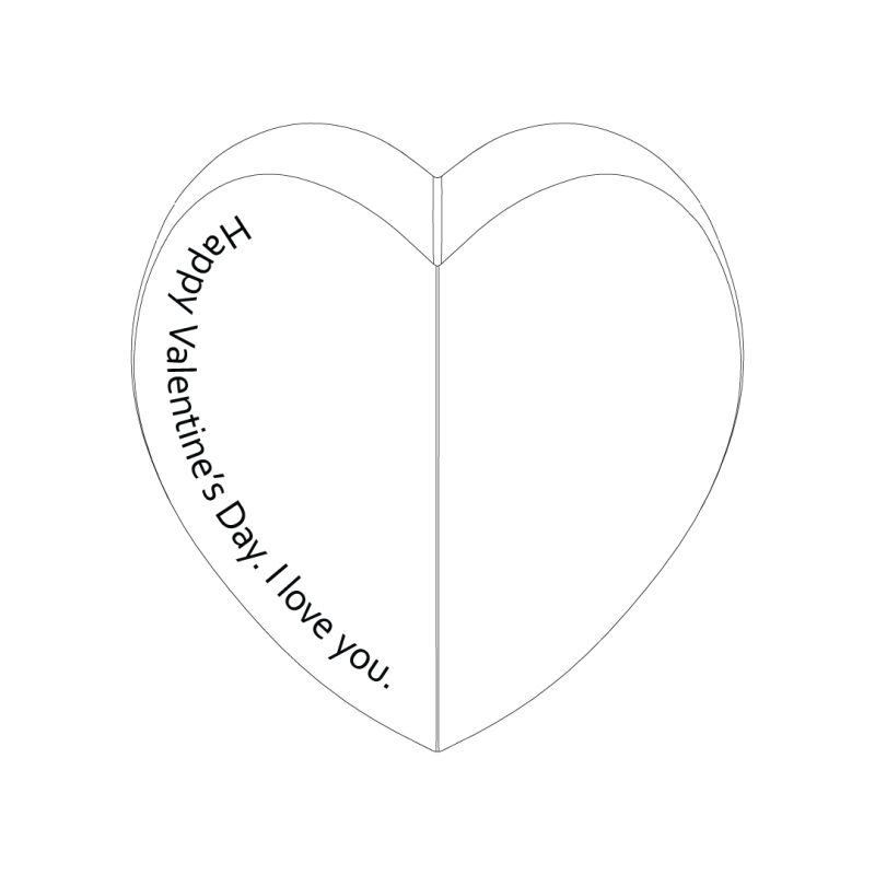 Beloved Heart Engraving Proof Example