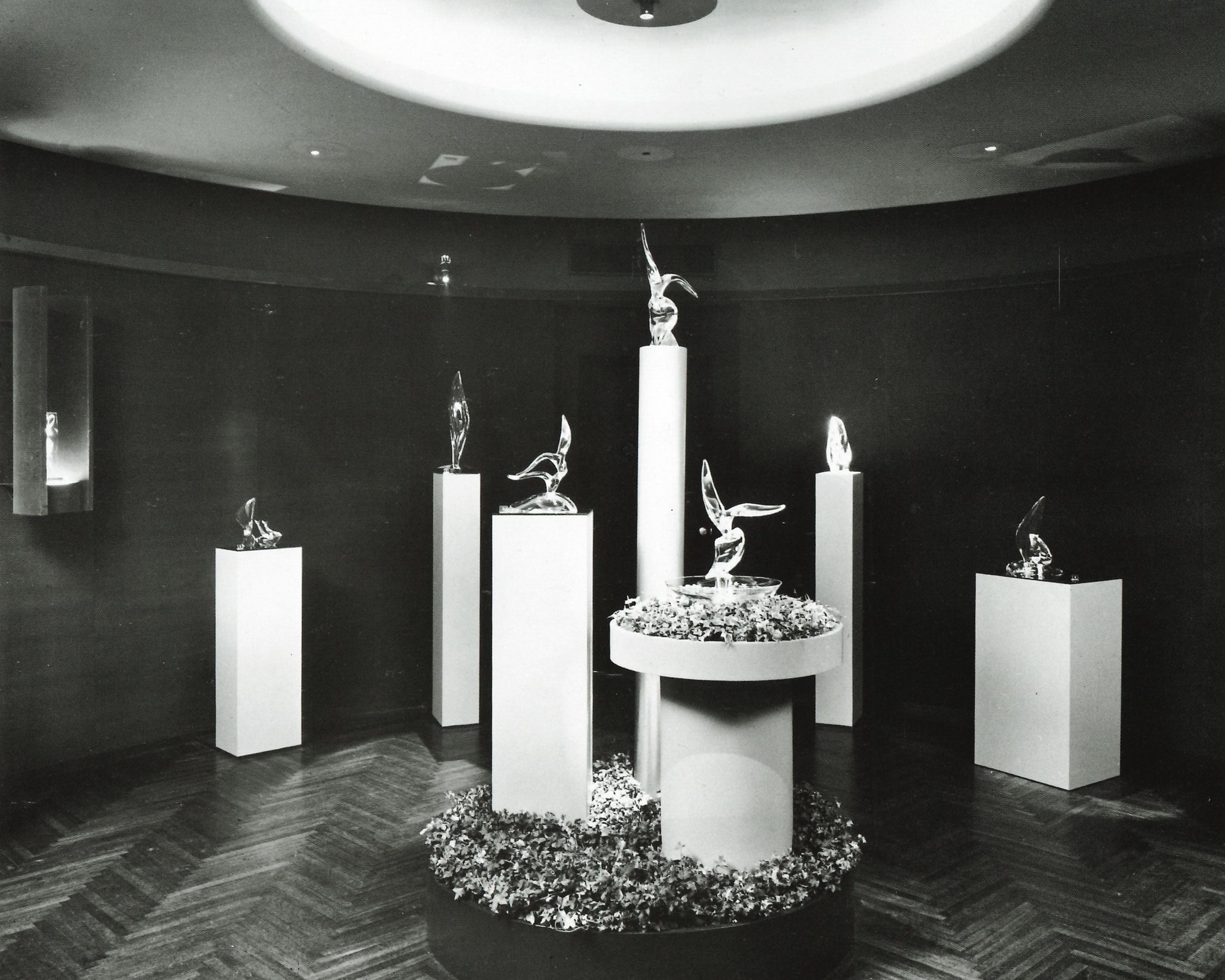 A display of Studies in Crystal from the Steuben store